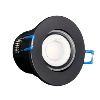 39138-2 KSR KSRFRD333 | Firebreak QR5 Fire Rated Tilt Detachable Downlight Bezel, Black