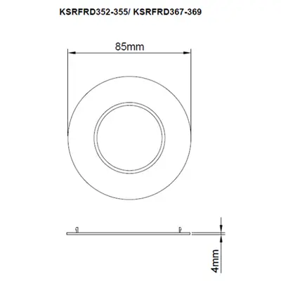 39140-3 KSR KSRFRD367 | Firebreak QR Fire Rated Detachable Downlight Bezel, Satin Brass