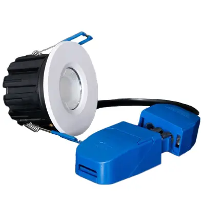 39144-2 KSR KSRFRD386 | Firebreak QR Select Pro 5W/7W Multi Wattage 4CCT IP65 Fire Rated LED Dimmable Downlight, White