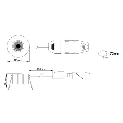 39144-5 KSR KSRFRD386 | Firebreak QR Select Pro 5W/7W Multi Wattage 4CCT IP65 Fire Rated LED Dimmable Downlight, White
