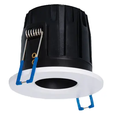 39145-4 KSR KSRFRD387 | Firebreak QR Select Pro 6W/8W Multi Wattage 4CCT IP65 Fire Rated LED Baffle Dimmable Downlight, White