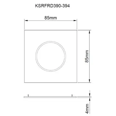 39148-3 KSR KSRFRD392 | Firebreak QR Fire Rated Detachable Downlight Square Bezel, Satin Chrome