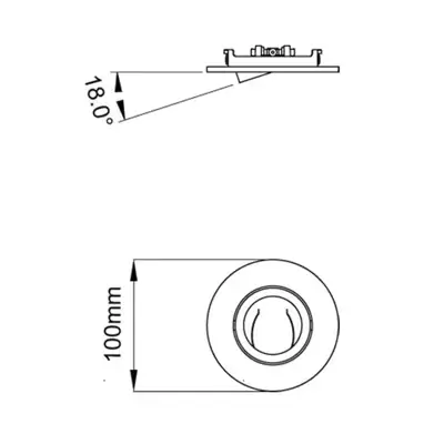 22590-2 KSR KSRFRD411 | Firebreak QR GU10 IP20 Fire Rated Tilt Detachable Bezel, White