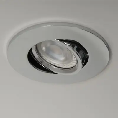 22588-3 KSR KSRFRD412 | Firebreak QR GU10 IP20 Fire Rated Tilt Detachable Bezel, Chrome