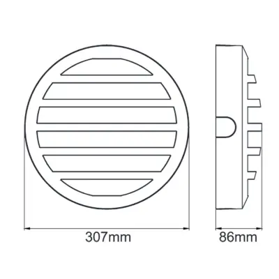 38123-2 KSR KSRSF327 | Navara SF Grille External Bezel Rim, Matt Black