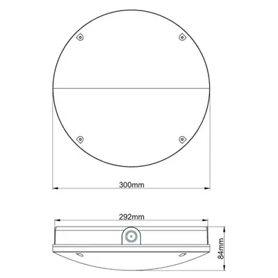 38129-5 KSR KSRSF333/STEM | Navara SF Select LED Multi Wattage & Triple CCT IP65 Bulkhead with Microwave Sensor & Self-Test Emergency