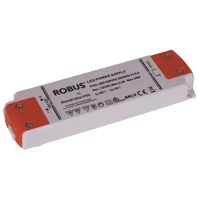 Read more on Robus RVA3012DU-PSU | Vegas 30W 12V IP20 Triac Dimmable Constant Voltage Driver