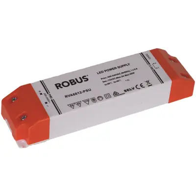 Read more on Robus RVA6012-PSU | Vegas 60W 12V IP20 Non Dimmable Constant Voltage Driver for LED Strip Lighting