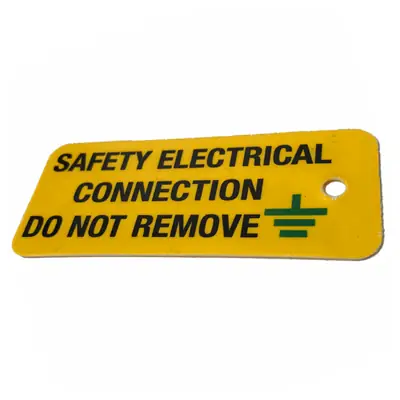 22071-2 Industrial Signs IS0605RP | Self Adhesive Safety Electrical Connection Do Not Remove Vinyl Label 80x35mm Pack of 5