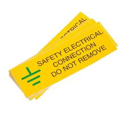 Industrial Signs IS0610SA | Self Adhesive Safety Electrical Connection Vinyl Label 75x25mm Pack of 10