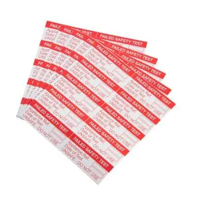 Industrial Signs IS2550SA | Self Adhesive Fail Test Safety Vinyl Label 42.5x32.5mm Pack of 50