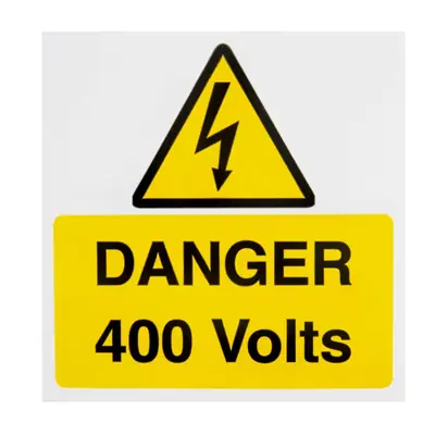 Read more on Industrial Signs IS2710SA | Self Adhesive Danger 400 Volts Vinyl Label 75x75mm Pack of 10