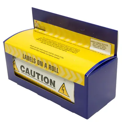 Read more on Industrial Signs IS59100R | Self Adhesive Mixed Cable Caution Notice Vinyl Label 130x60mm Roll of 100