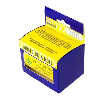 Industrial Signs IS64250R | Self Adhesive Electrical Connection Do Not Remove Label 75x25mm Roll of 250