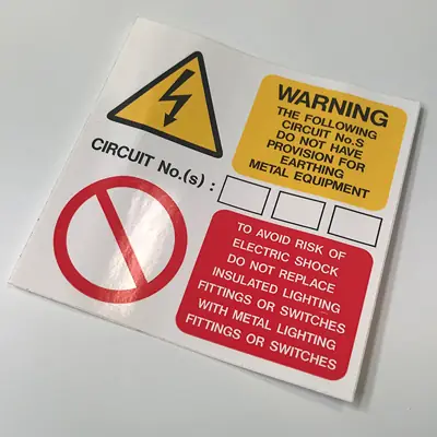 Industrial Signs IS7910SA | Self Adhesive Earth Provision Vinyl Labels 75x75mm Pack of 10