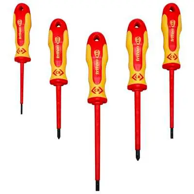 23491-2 CK T4729 | 1000v Triton XLS Insulated VDE Screwdrivers SL/PZ, Set of 5