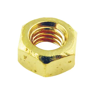 Olympic Fixings 089-188-005 | M6 Hex Nuts Brass, Pack of 100