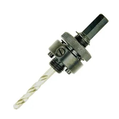 Olympic Fixings 090-202-280 | Tradesman Hex Arbor for 14-30mm Holesaws with Pilot Drill 7/16in Hex Shank