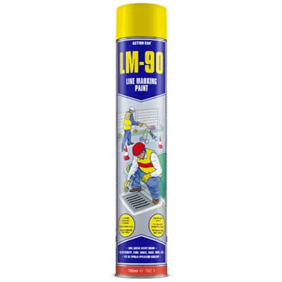 20763 Olympic Fixings 237-507-320 | 750ml LM-90 Aerosol Spray Line Marking Paint, Orange (Hazard/Caution)