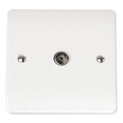 Click Scolmore CMA065 | Mode 1 Gang Non Isolated TV/FM Co-Axial Socket, White