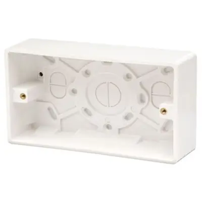 Read more on Click Scolmore CMA084 | Mode 35mm 2 Gang Pattress Back Box, White