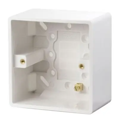 Read more on Click Scolmore CMA085 | Mode 47mm 1 Gang Pattress Back Box, White