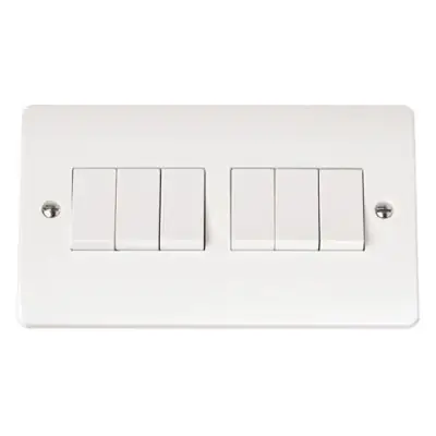 Read more on Click Scolmore CMA105 | Mode 10A 6 Gang 2 Way Light Switch, White