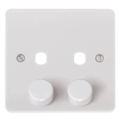 Read more on Click Scolmore CMA146PL | Mode 2 Gang Light Dimmer Plate, White