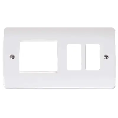 Read more on Click Scolmore CMA311 | Mode 1 Gang 2 Module New Media Twin Aperature Front Plate, White