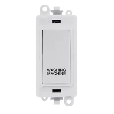 Click Scolmore GM2018PW-WM | Gridpro 20A Double Pole Washing Machine Switch Module, Polar White