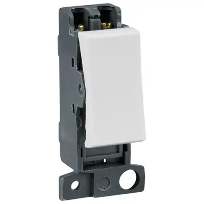 Click Scolmore MD028PW | Minigrid 10A Intermediate Switch Module, Polar White