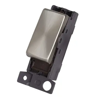 Read more on Click Scolmore MD028SC | Minigrid 10A Intermediate Ingot Switch Module, Satin Chrome