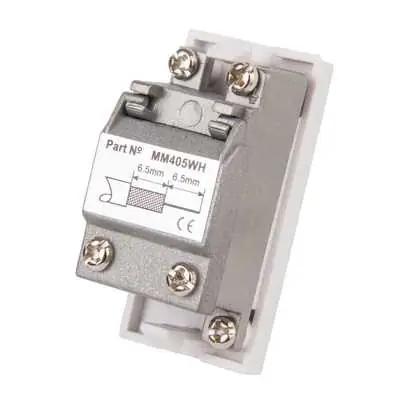 Click Scolmore MM405WH | New Media Single Satellite Socket (Female) Shielded Euro Module, White