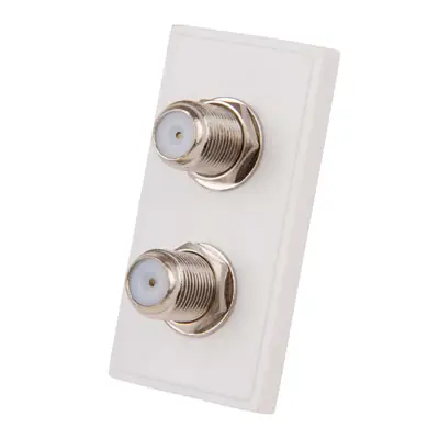 Read more on Click Scolmore MM406WH | New Media Double Satellite Socket (Female) Euro Module, White