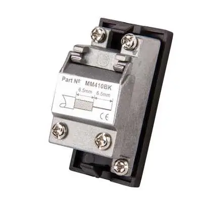 Click Scolmore MM410BK | New Media Single Female IEC TV/Co-Axial Socket Shielded Module, Black