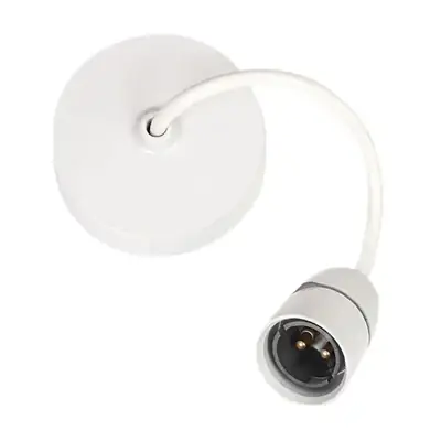 23063-2 Click Scolmore PRC031 | T2 Rated 6 Inch Pendant Set with Lampholder & Short Skirt, White