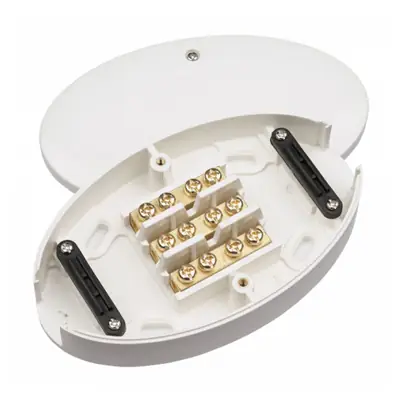 Click Scolmore WA220 | Essentials 60A 3 Terminal Junction Box, White