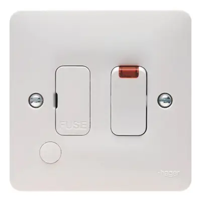 Read more on Hager WMSSU83FON | Sollysta 13A Double Pole DP Switched Fused Spur Connection Unit with Flex Outlet & Neon, White