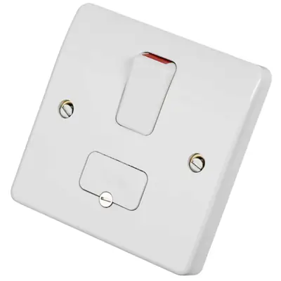 561801 MK K330WHI | Logic Plus 13A Double Pole (DP) Switched Fused Spur Connection Unit with Base Flex Outlet, White