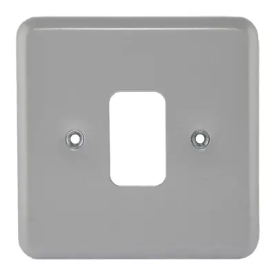 MK K3491ALM | Grid Plus 1 Gang Front Plate, Metal Clad