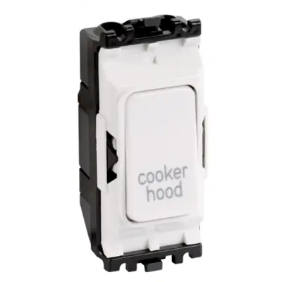 22481-2 MK K4896CHWHI | Grid Plus 20A 1 Way Double Pole Cooker Hood Grid Switch