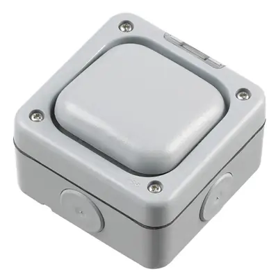 23856-2 MK K56401GRY | Masterseal Plus 10A 1 Gang 2 Way IP66 Weatherproof Light Switch, Grey