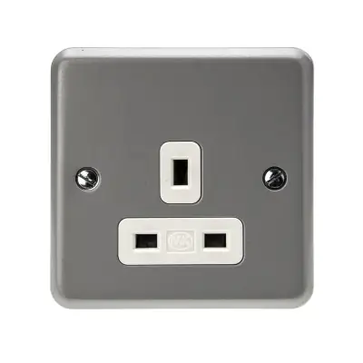 Read more on MK K848ALM | 13A 1 Gang Unswitched Socket, Metal Clad