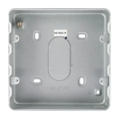 22507-2 MK K8893ALM | 40mm 6 + 8 Gang Electrical Surface Mounting Back Box with 4x20mm & 4x25mm Knockouts