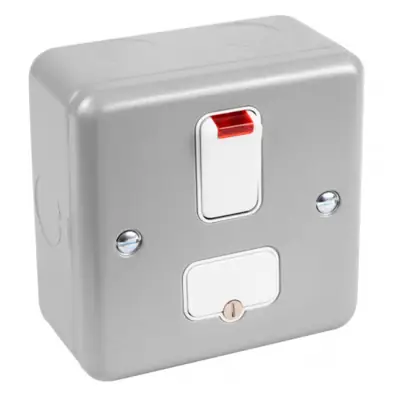 22512-2 MK K962ALM | 13A 1 Gang Double Pole Switched Fused Spur Connection Unit with Neon, Metal Clad