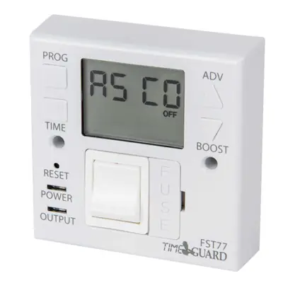 Timeguard FST77 | 7 Day Double Pole Fused Spur Timeswitch/Timer, White