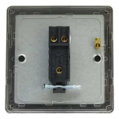 24526-2 Varilight XDS1S | 10A 1 Gang 1 or 2 Way Rocker Light Switch, Screwless Brushed Steel