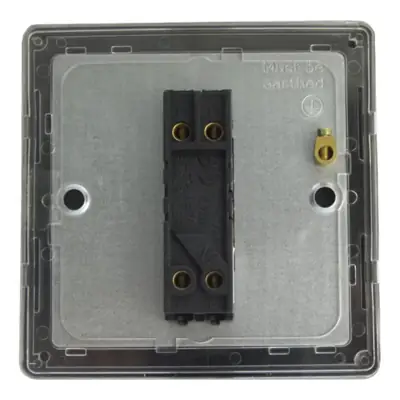 Varilight XDS7S | 10A 1 Gang Intermediate Rocker Light Switch, Screwless Brushed Steel