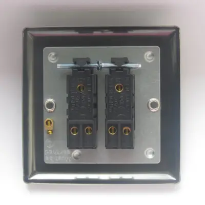 Varilight XT2D | 10A 2 Gang 1 or 2 Way Light Switch, Brushed Steel