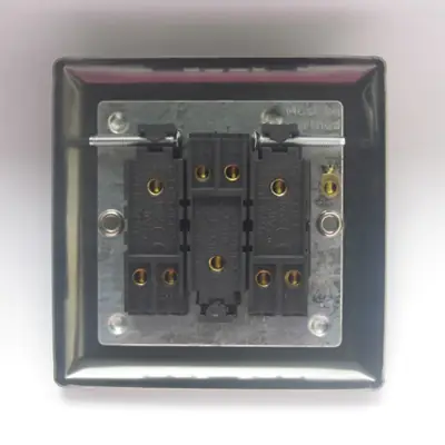 Varilight XT3D | 10A 3 Gang 1 or 2 Way Light Switch, Brushed Steel